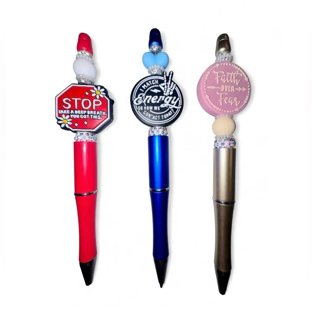 ✨ Inspirational Beaded Pens – Custom Charm Designs ✨ by The Nook Market
